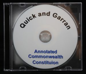 Quick and Garran Annotated Constitution with index